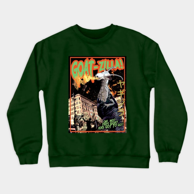 Goatzilla Crewneck Sweatshirt by Daily Detour